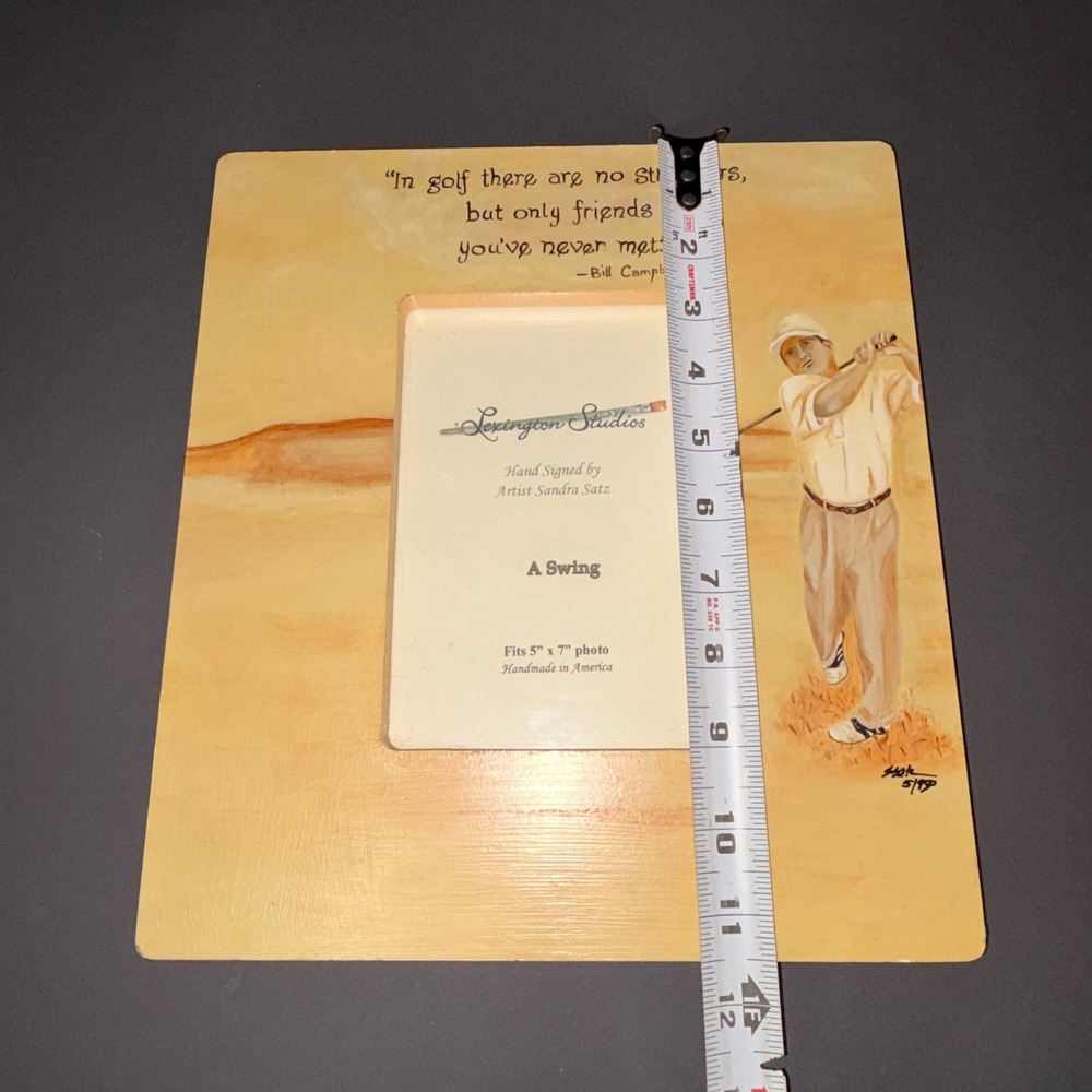 Lexington Studios Sandra Satz A Swing Golf Wood Picture Frame 5x7 Bill Campbell - Picture 15 of 16